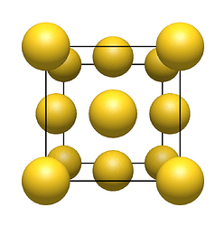 Gold FCC lattice